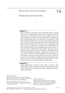 Body Composition and Aging - Vanderbilt University School of