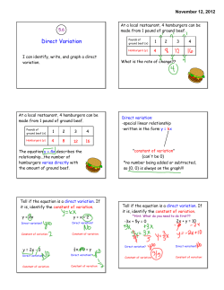 Direct Variation - District 196 e