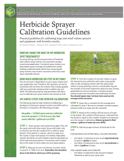 Herbicide Sprayer Calibration Guidelines