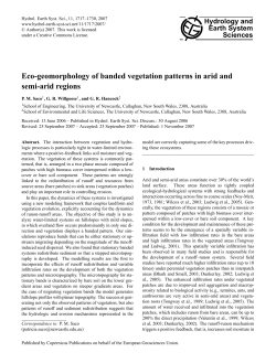 Eco-geomorphology of banded vegetation patterns in arid and semi
