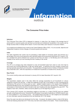CSO Consumer Price Index Methodology (PDF 507KB)