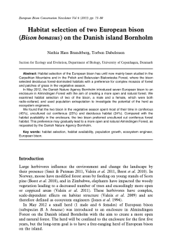 Habitat selection of two European bison (Bison bonasus) on the