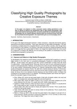 Classifying High Quality Photographs by Creative Exposure