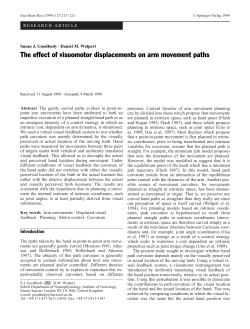 The effect of visuomotor displacements on arm movement paths