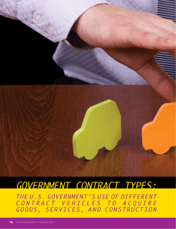 Government ContraCt typeS - National Contract Management