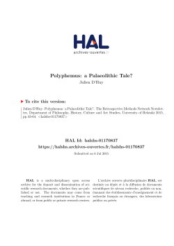 Polyphemus: a Palaeolithic Tale? - HAL