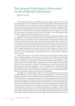 The Emanuel Point Ship: a 16th-century vessel of Spanish