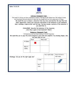 Red Not red 4 sides Not 4 sides - Ottershaw C of E Infant and Junior