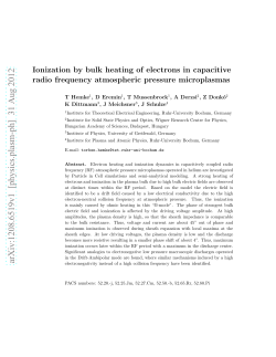 Ionization by bulk heating of electrons in capacitive radio frequency