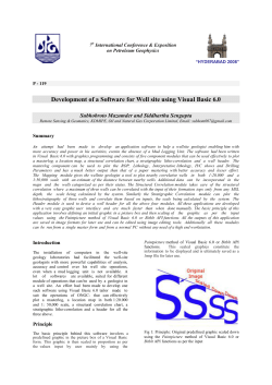 Development of a Software for Well site using Visual Basic 6.0