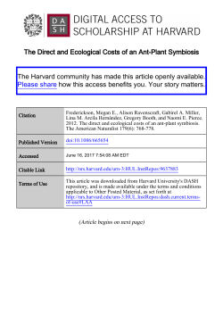The Direct and Ecological Costs of an Ant