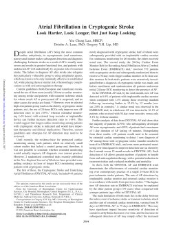 Atrial Fibrillation in Cryptogenic Stroke Look Harder, Look Longer
