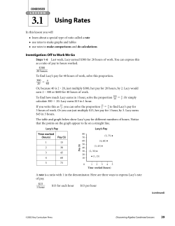 Condensed Lessons for Chapter 3