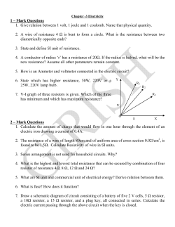1 &ndash; Mark Questions 1. Give relation between 1 volt, 1 joule and 1