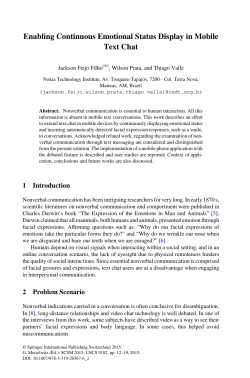 Enabling Continuous Emotional Status Display in Mobile Text Chat