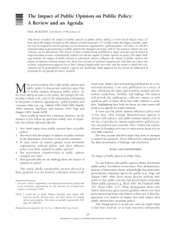 The Impact of Public Opinion on Public Policy