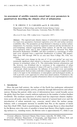 An assessment of satellite remotely-sensed land cover