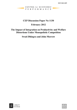 The Impact of Integration on Productivity and Welfare Distortions