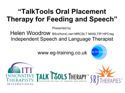 TalkTools Oral Placement Therapy for Feeding and