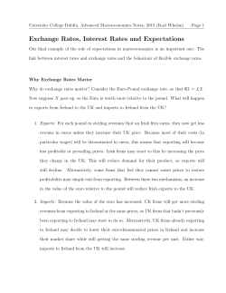 Exchange Rates, Interest Rates and Expectations