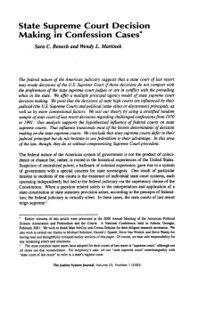 State Supreme Court Decision Making in Confession Cases*