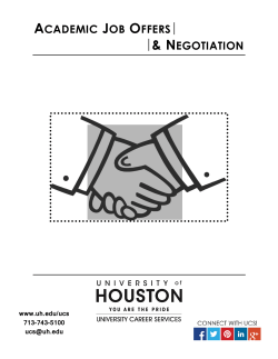 Academic Job Offers and Negotiation
