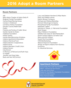 2016 Adopt a Room Partners