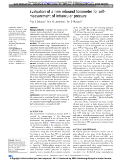 measurement of intraocular pressure