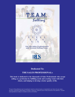 T.E.A.M. Selling ebook - Butler Learning Systems