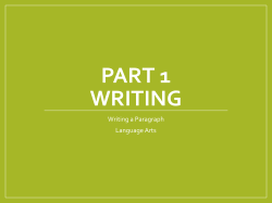 The paragraph - Trinity Classical School