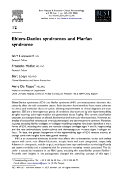 12 Ehlers-Danlos syndromes and Marfan syndrome