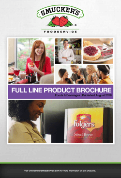 Now - Smucker Foodservice