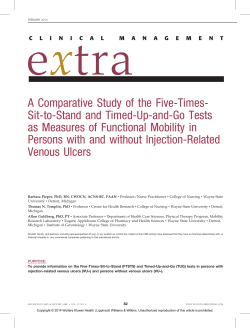 A Comparative Study of the Five-Times- Sit-to-Stand and Timed