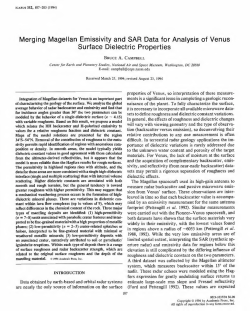 Merging Magellan Emissivity and SAR Data for Analysis of Venus