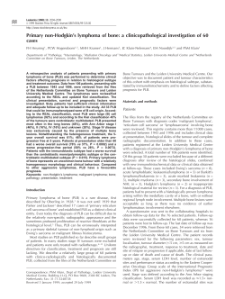 Primary non-Hodgkin`s lymphoma of bone: a