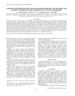 compound heterozygosity for the shared epitope and the risk and