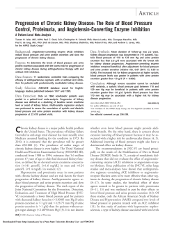 Progression of Chronic Kidney Disease: The Role of Blood Pressure