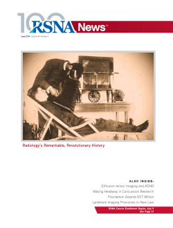 Radiology`s Remarkable, Revolutionary History