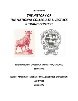 National Collegiate Livestock Judging Contest History