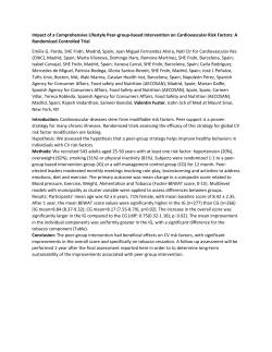 Impact of a Comprehensive Lifestyle Peer-group