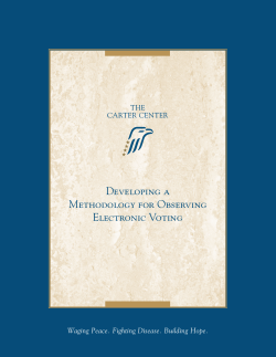 Developing a Methodology for Observing Electronic Voting