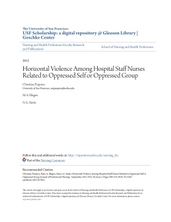 Horizontal Violence Among Hospital Staff Nurses Related to