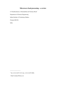 Microwave food processing &ndash; a review