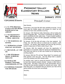 Piedmont Valley Elementary Stallion News