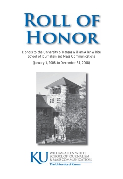 January 1, 2008, to Decembe - William Allen White School of