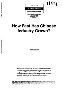 Has Chinese Industry - World bank documents