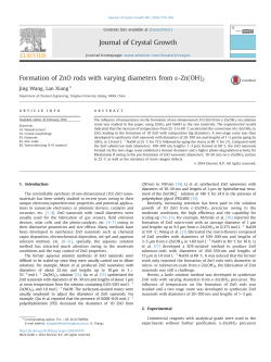 Formation of ZnO rods with varying diameters from &epsilon;