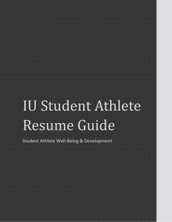 IU Student Athlete Resume Guide