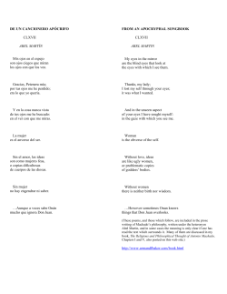 DE UN CANCIONERO APÓCRIFO (Poesía)