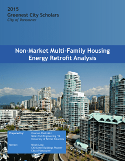 Non-Market Multi-Family Housing Energy Retrofit Analysis
